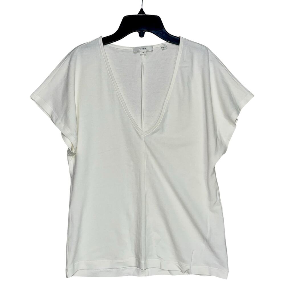 Vince Dolman Flutter Sleeve Top V-Neck - Picture 7 of 7